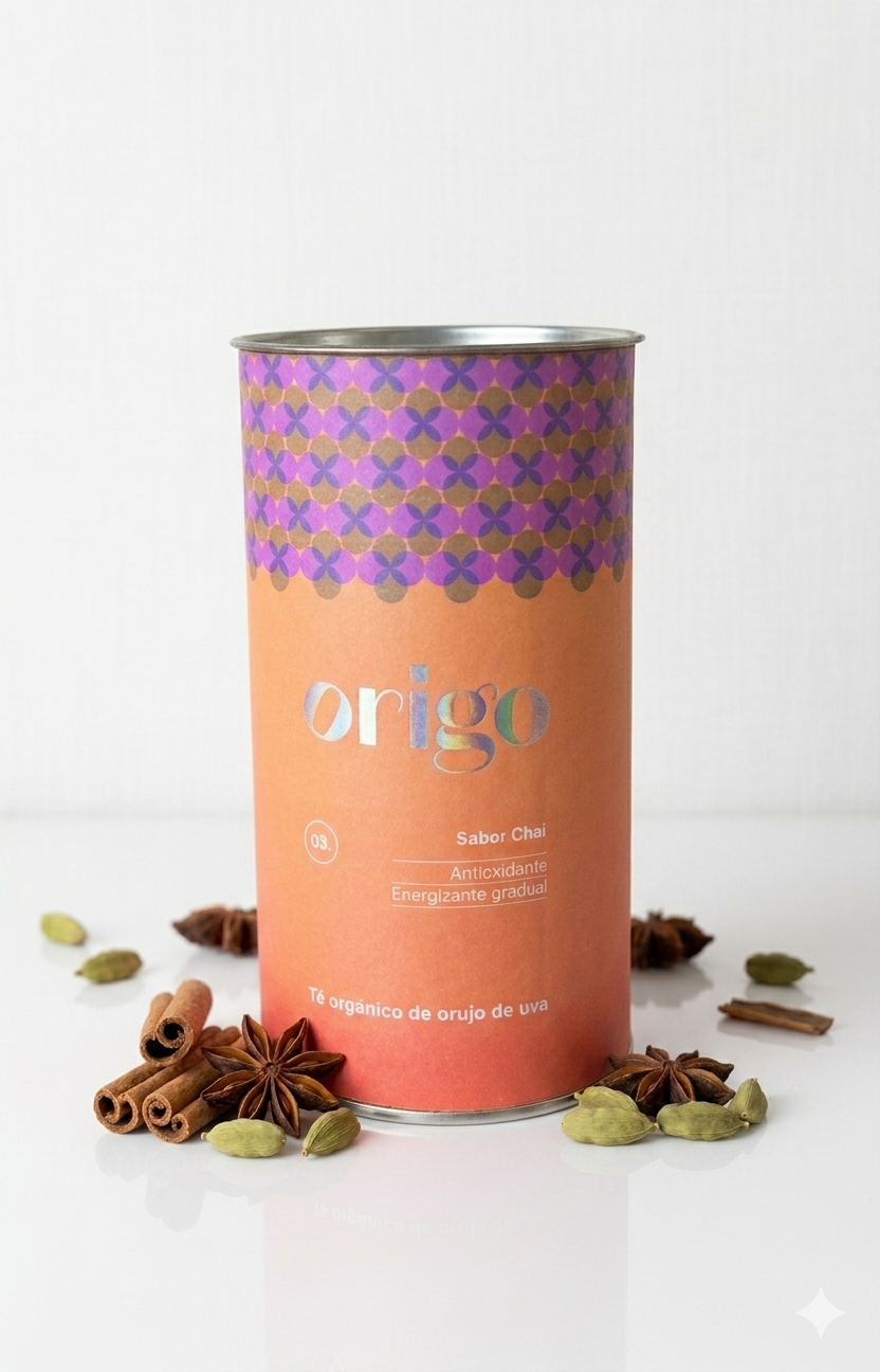 Té de Uva Chai · Cilindro 75 g